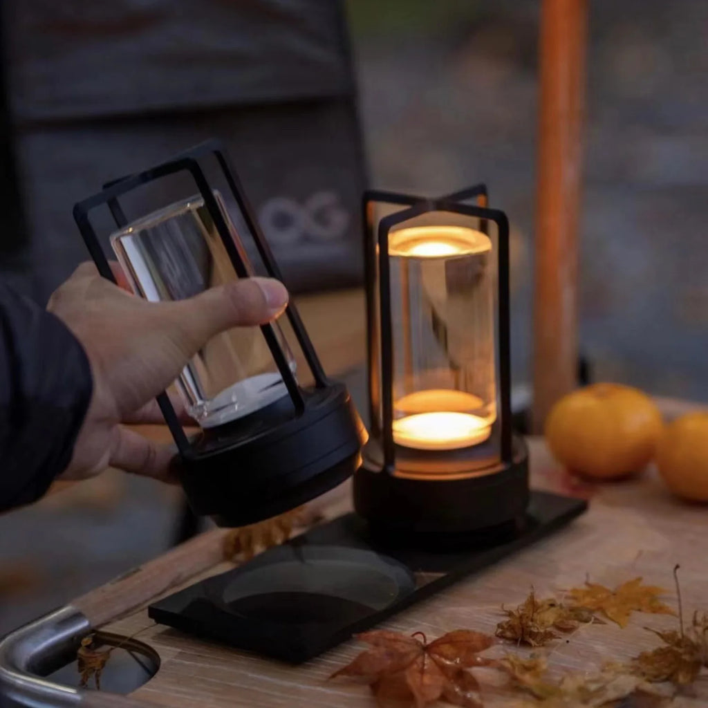 Luminária de Mesa Cristal Alumínio Recarregável Touch – Bar e Quarto