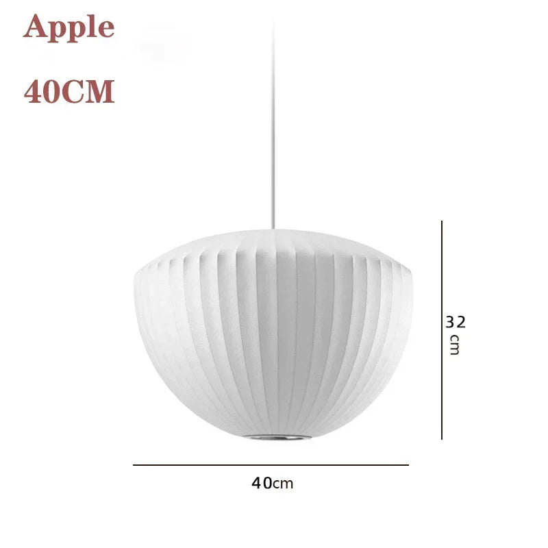 Pendente Lanterna de Tecido Branco LED