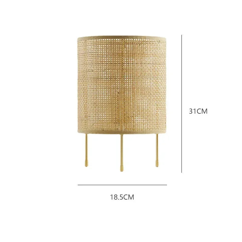 Luminária Rattan Artesanal Nórdica Cabeceira