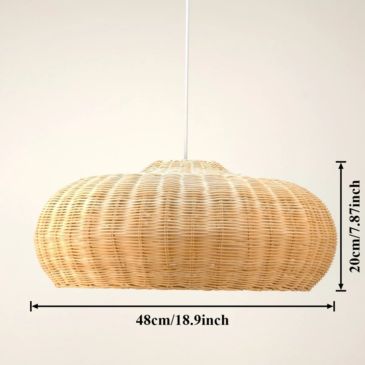 Pendente Artesanal de Rattan e Vime Boho