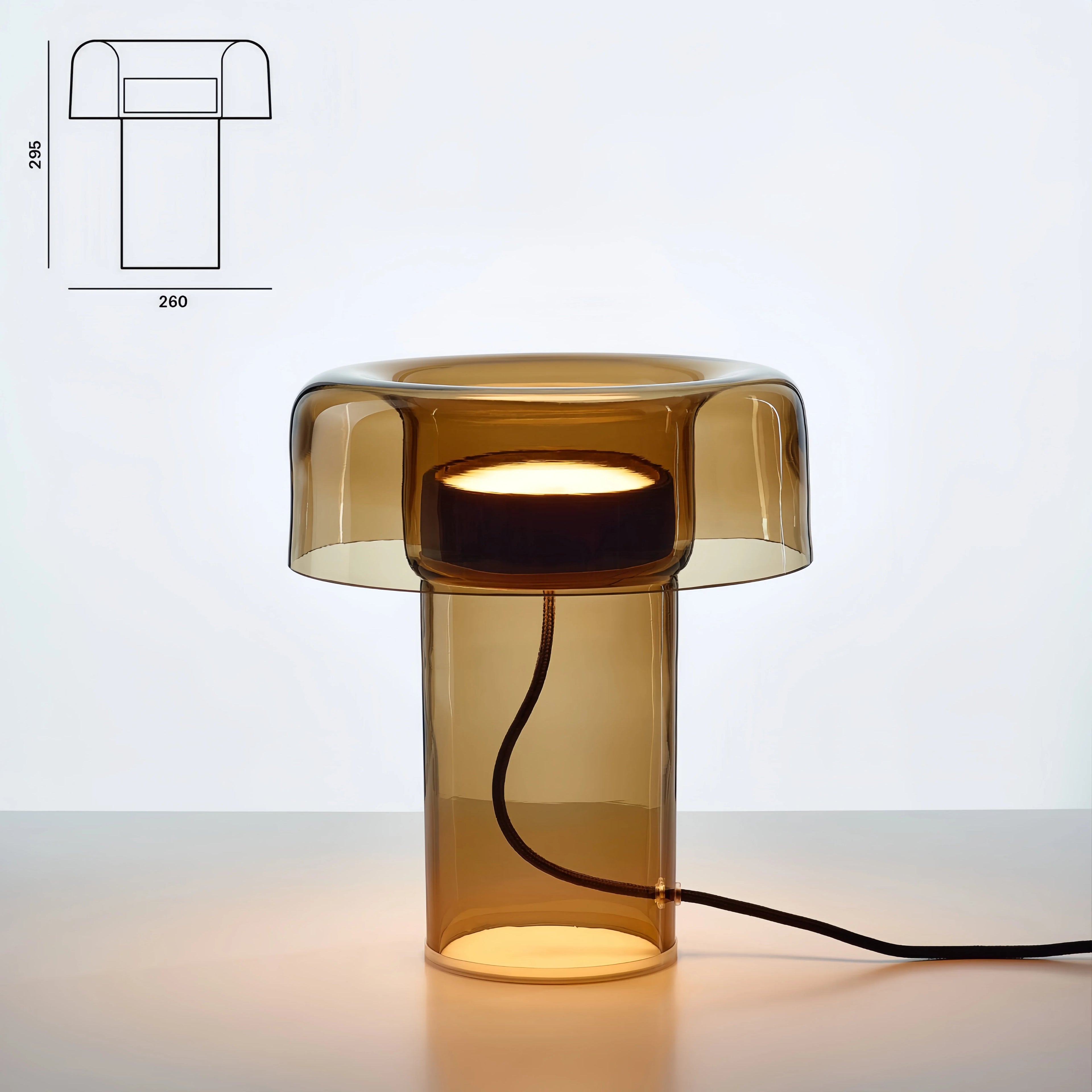 Luminária Vidro Minimalista Nórdica LED Mesa Sala Quarto