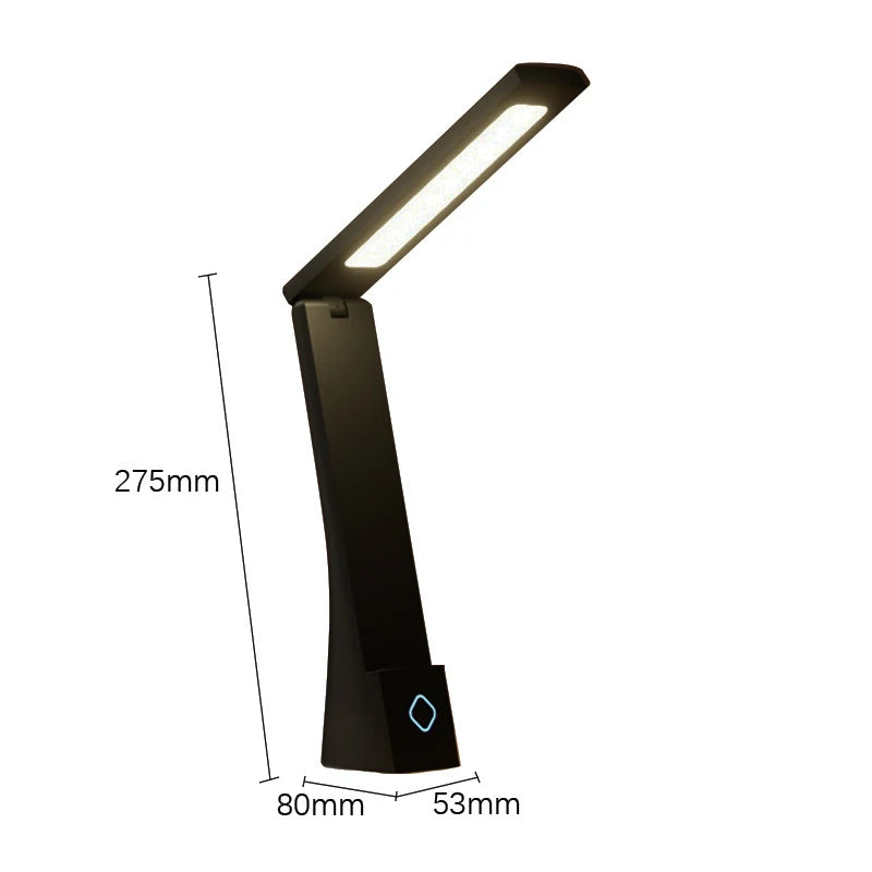 Luminária de Mesa LED Dobrável Recarregável – Proteção Ocular para Estudos