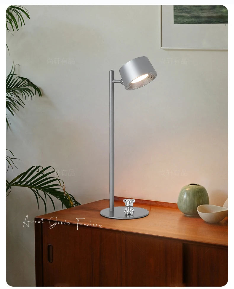 Luminária de Mesa Magnética Recarregável Giratória – Para Estudo e Parede