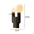 Luminária de Mesa Pós-Moderna LED Resina Dupla Esfera – Luxo Nórdico