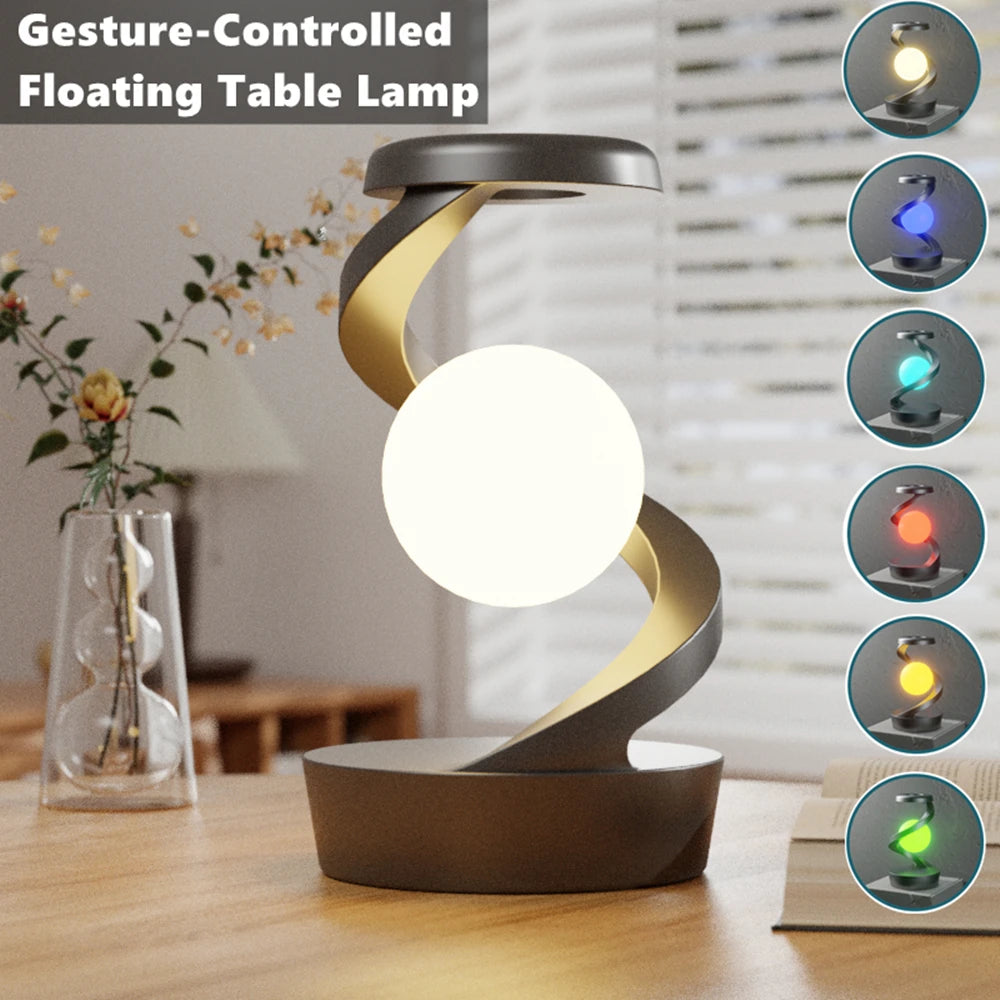 Luminária de Mesa Flutuante com Carregador Sem Fio 15W e RGB