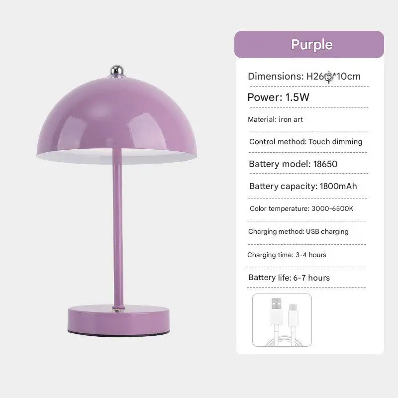 Luminária de Mesa Cogumelo Nórdica Ambient Cabeceira