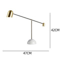 Luminária de Mesa Base Mármore Designer com Regulagem – Sala e Quarto