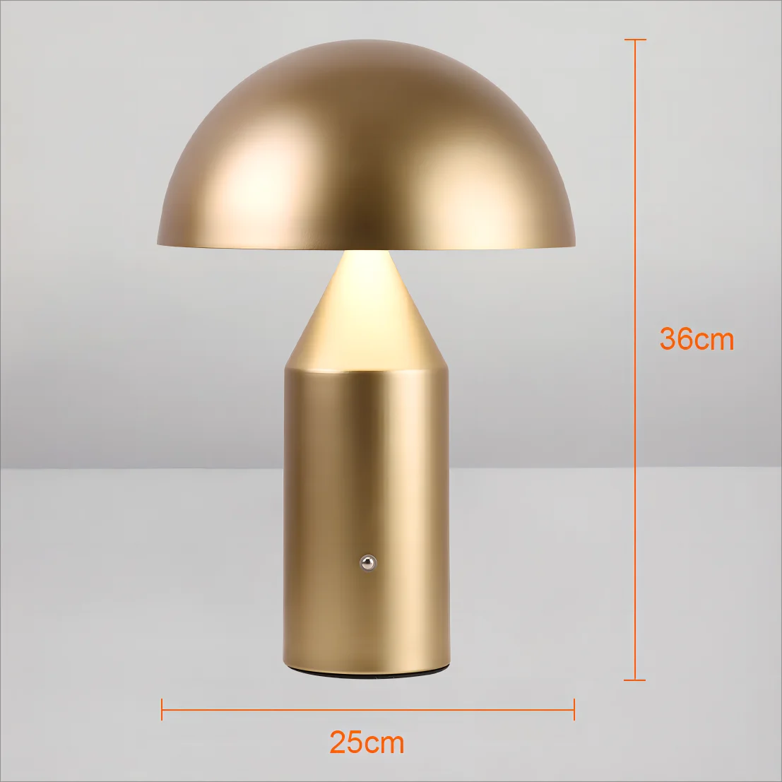 Abajur Cogumelo LED 3 Cores Touch USB Recarregável