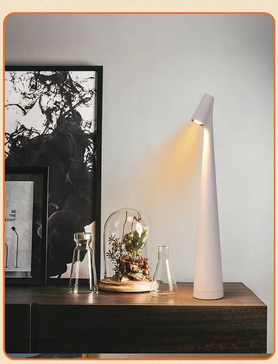 Luminária de Mesa Portátil Metal LED Touch Recarregável – Luz Noturna