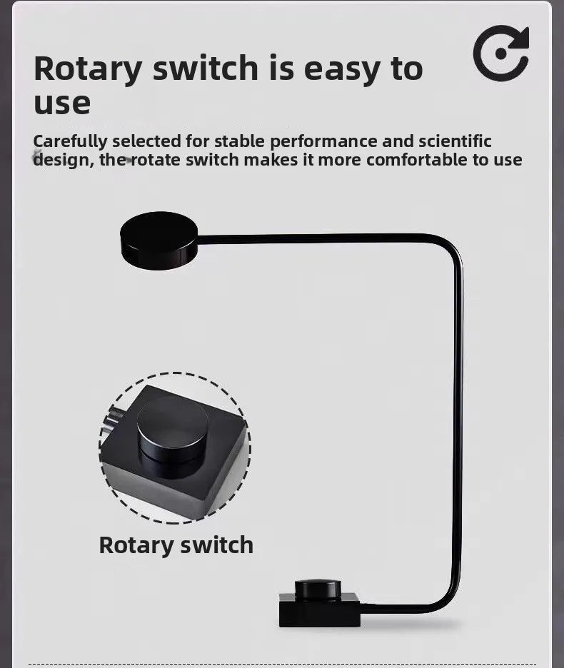 Luminária de Mesa Italiana Dimmável LED – Minimalista para Cabeceira