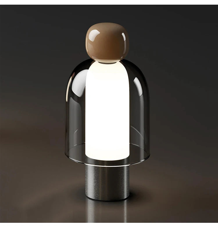 Luminária Vidro LED USB Decorativa Sala Quarto Minimalista