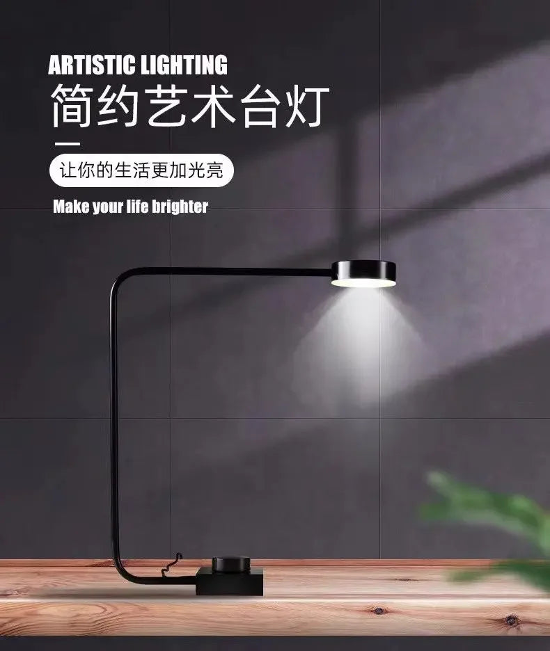 Luminária de Mesa Italiana Dimmável LED – Minimalista para Cabeceira