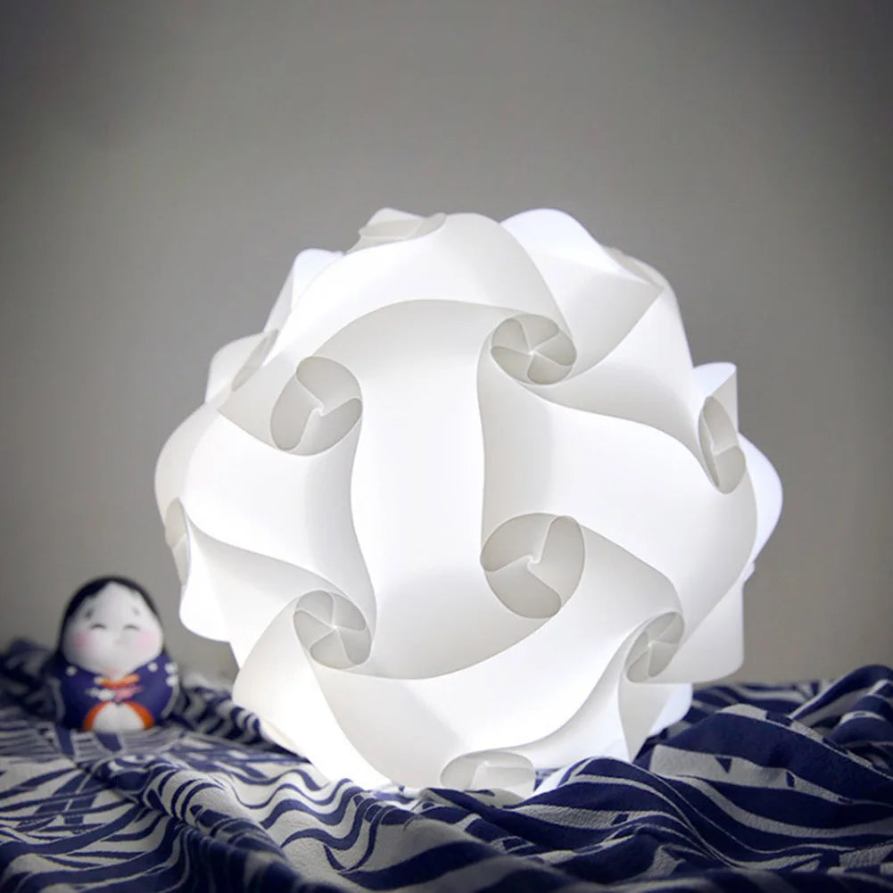 Cúpula Pendente Quebra-Cabeça Moderno — Fácil Montagem para Decoração