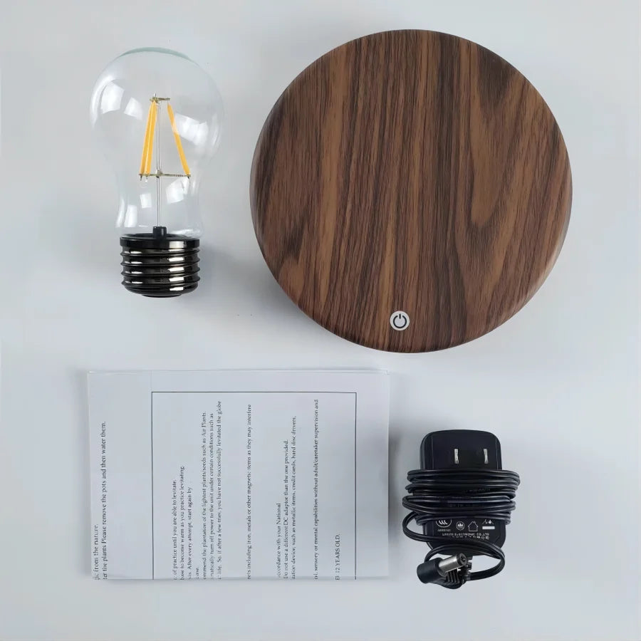 Luminária com Levitação Magnética – Bulbo Flutuante LED para Decoração