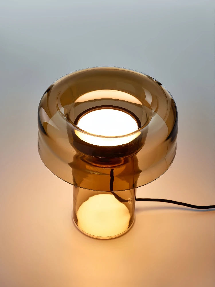 Luminaria de Mesa Avmaina - Vidro Texturizado - aparador escultural