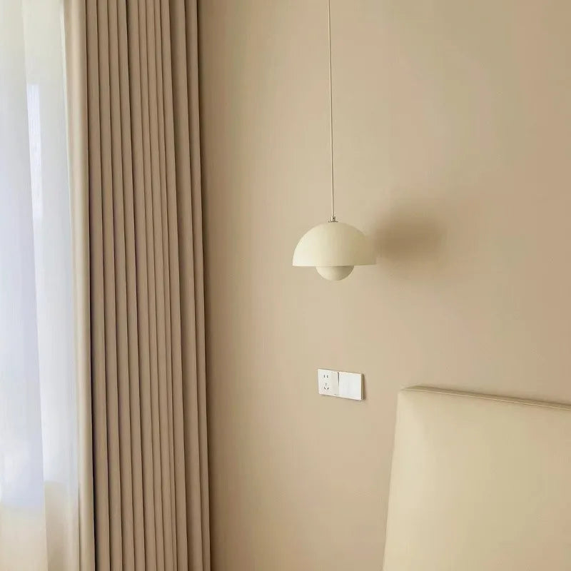 Pendente Botão Dinamarquês Estilo Creme para Quarto