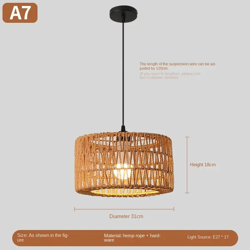 Pendente Eltaara - Rattan Natural - ilha de cozinha japandi