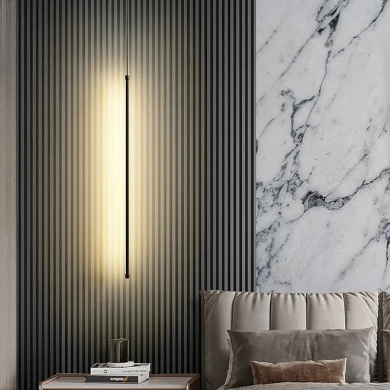Pendente LED Minimalista em Alumínio Preto