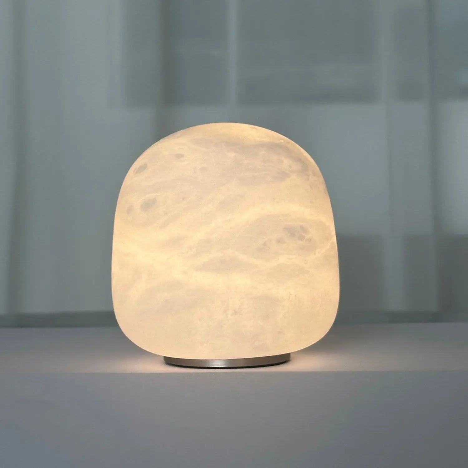 Luminária de Mesa em Mármore Natural Recarregável – Sala e Quarto de Luxo