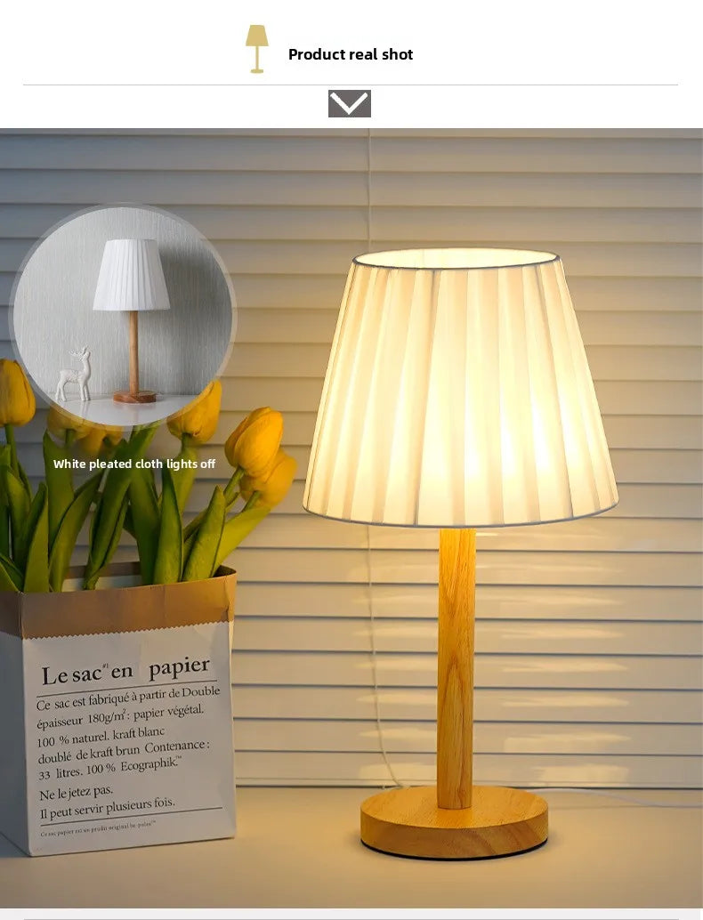 Luminaria de Mesa Avtaara - Madeira Nogueira e Linho - escritorio organico moderno