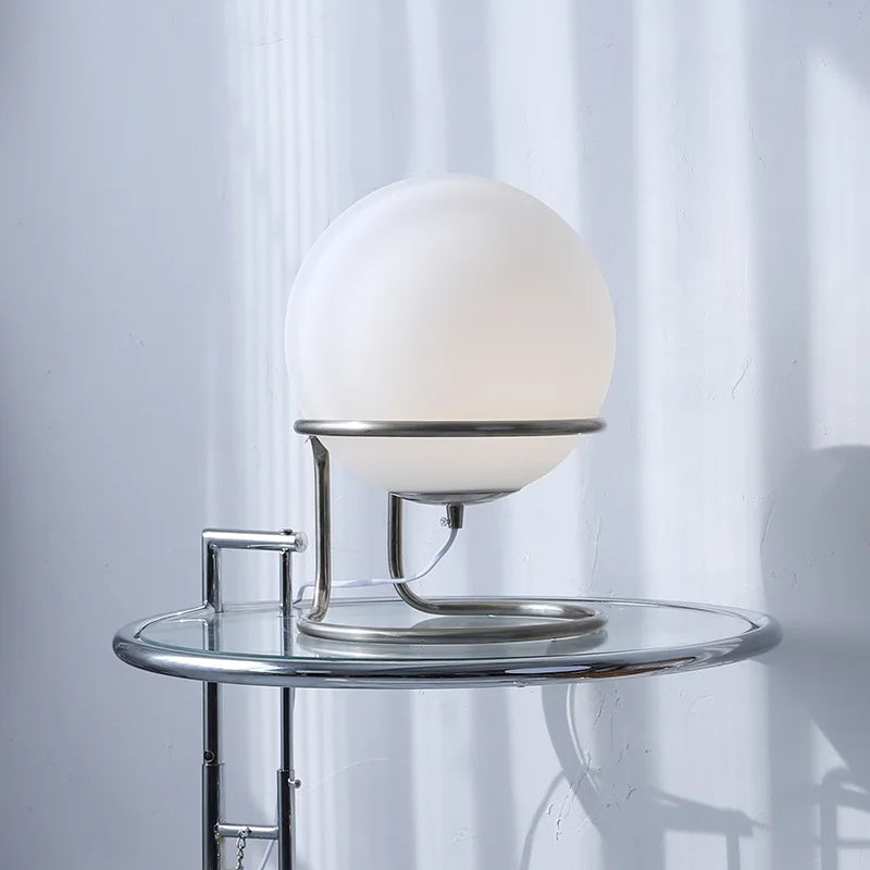 Luminária de Mesa Bauhaus Creme Minimalista E27 – Sala, Quarto e Escritório