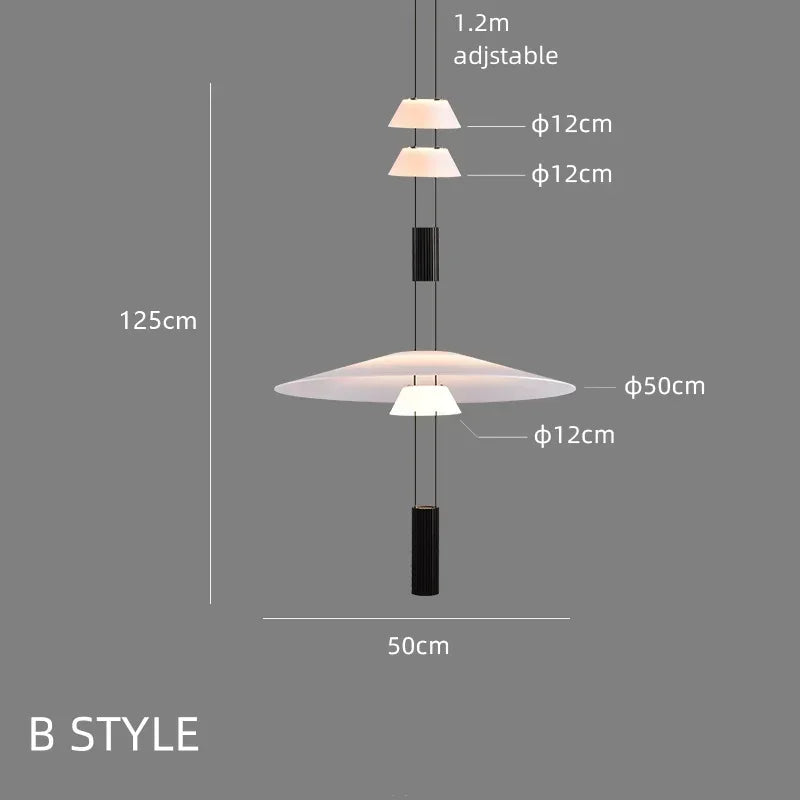 Lustre Circular Minimalista Moderno para Sala de Estar e Bar