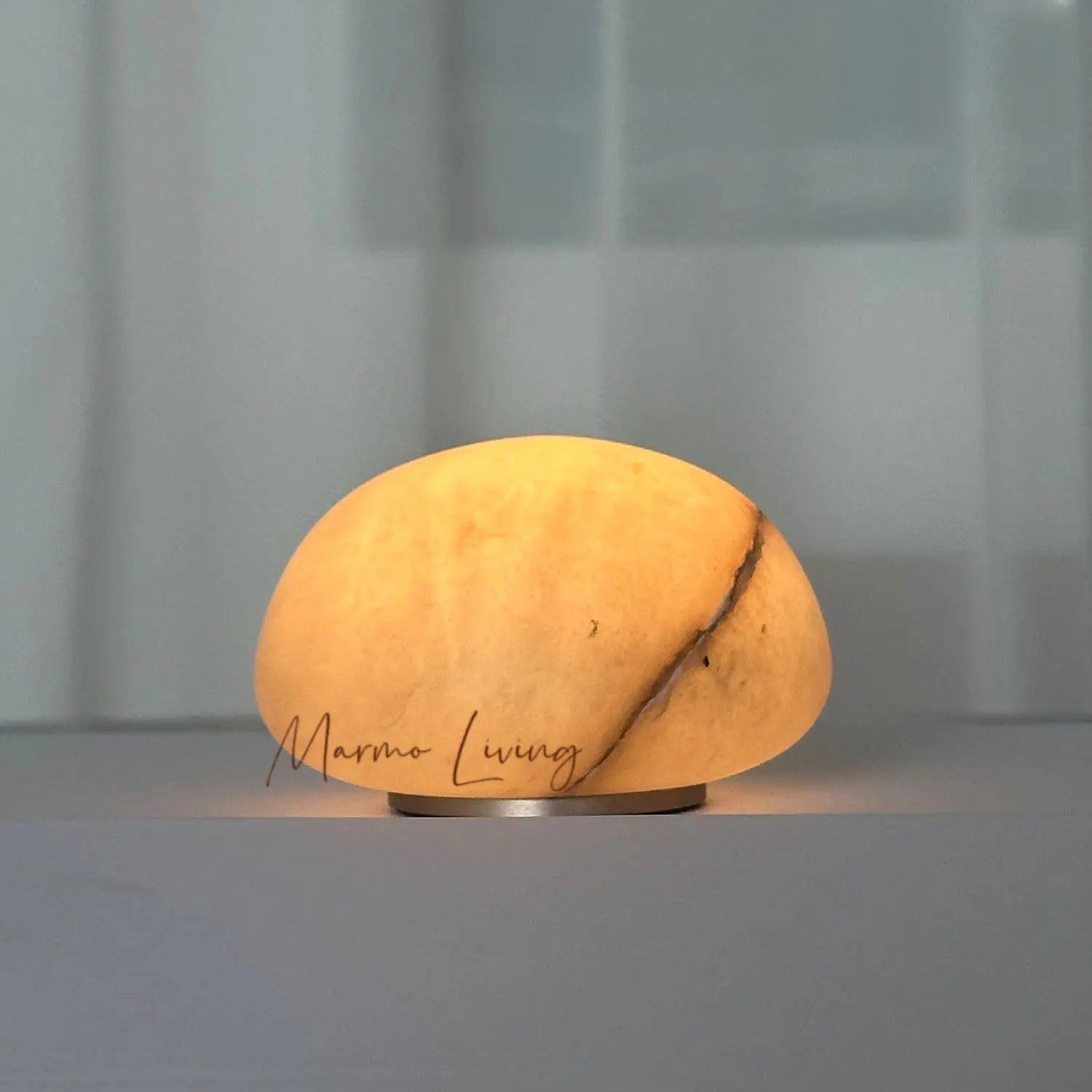 Luminária de Mesa em Mármore Natural Recarregável – Sala e Quarto de Luxo