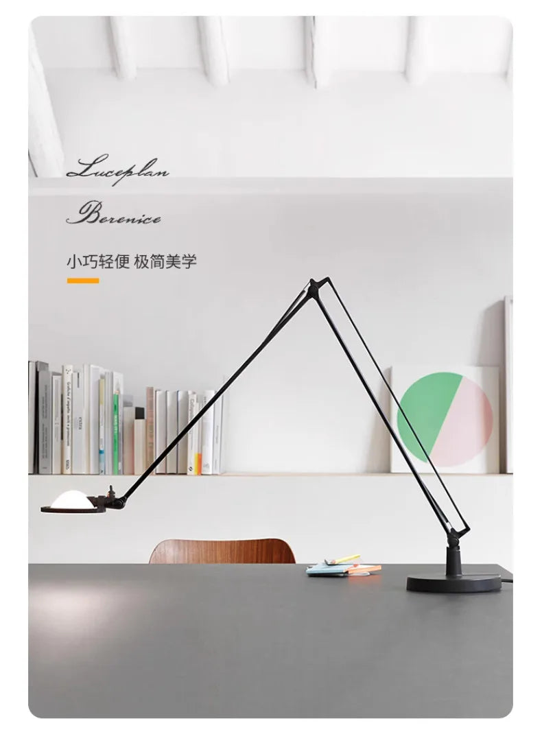 Luminária de Mesa Industrial Braço Articulado Vidro e Alumínio G4 LED