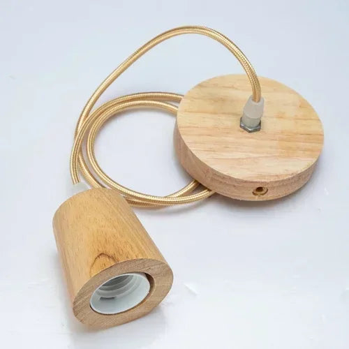 Pendente Eltaira - Madeira Nogueira - bancada gourmet organico moderno