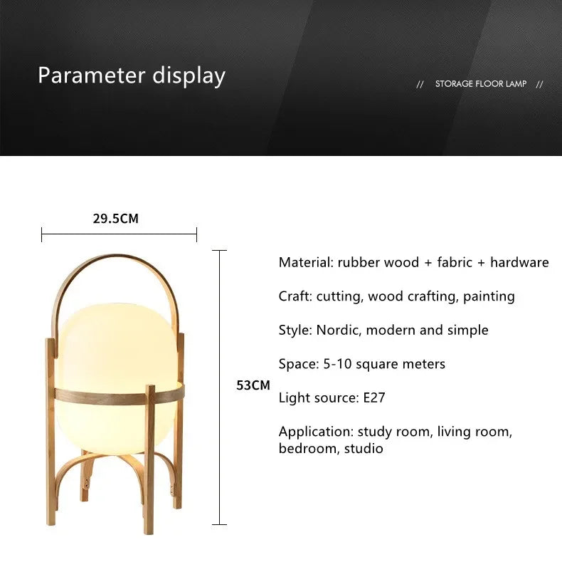 Luminária Madeira LED Vidro Minimalista Mesa Leitura Sala
