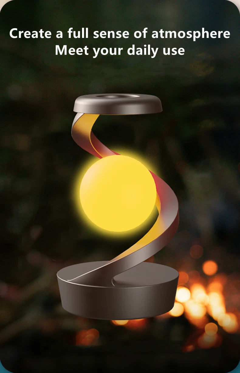 Luminária de Mesa Flutuante com Carregador Sem Fio 15W e RGB