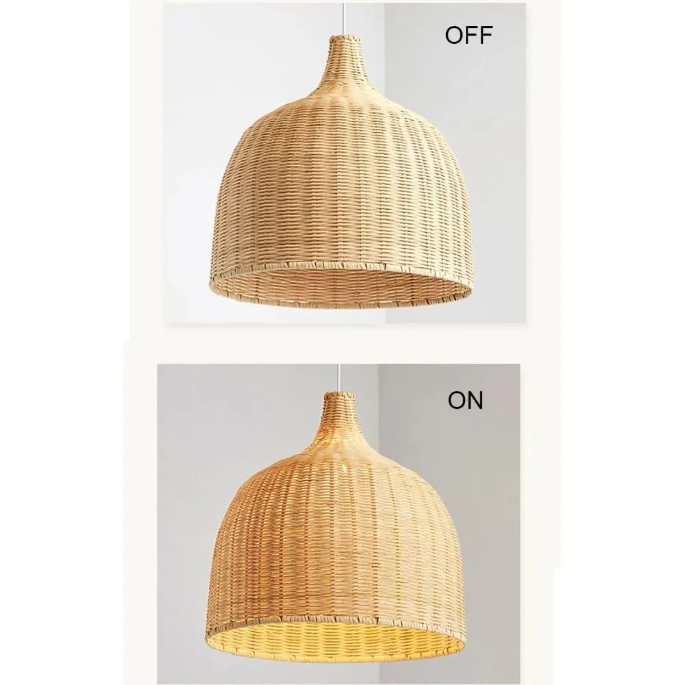 Pendente Artesanal de Bambu Natural Boho Rústico