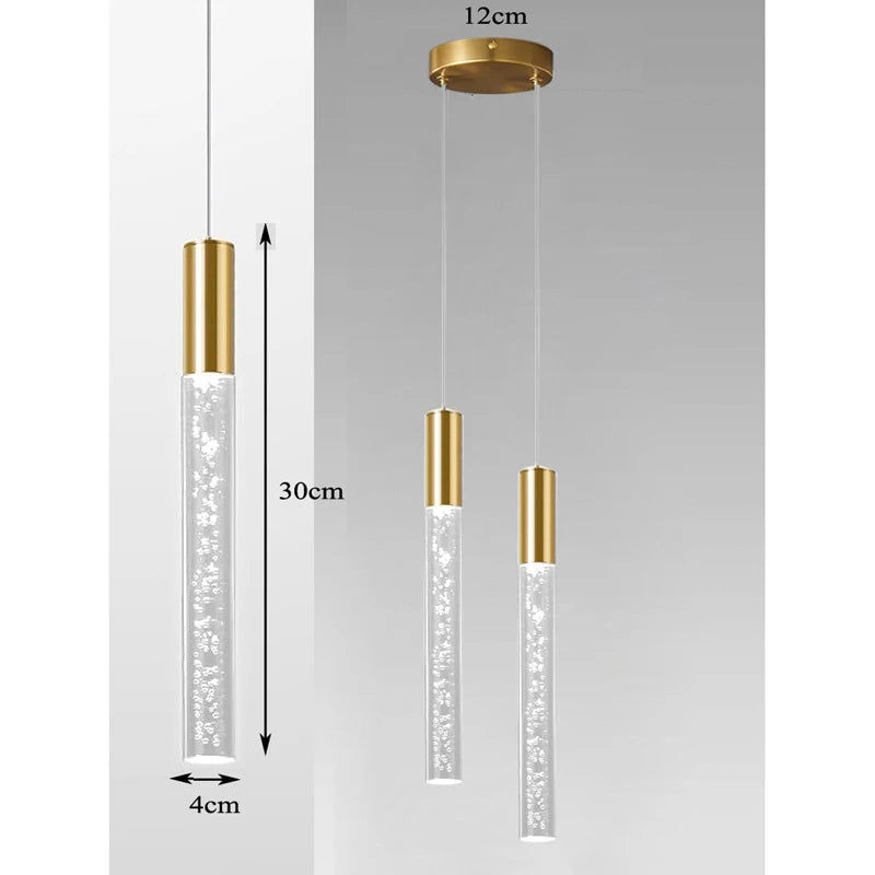 Pendente de Cristal LED Mini para Ilha da Cozinha