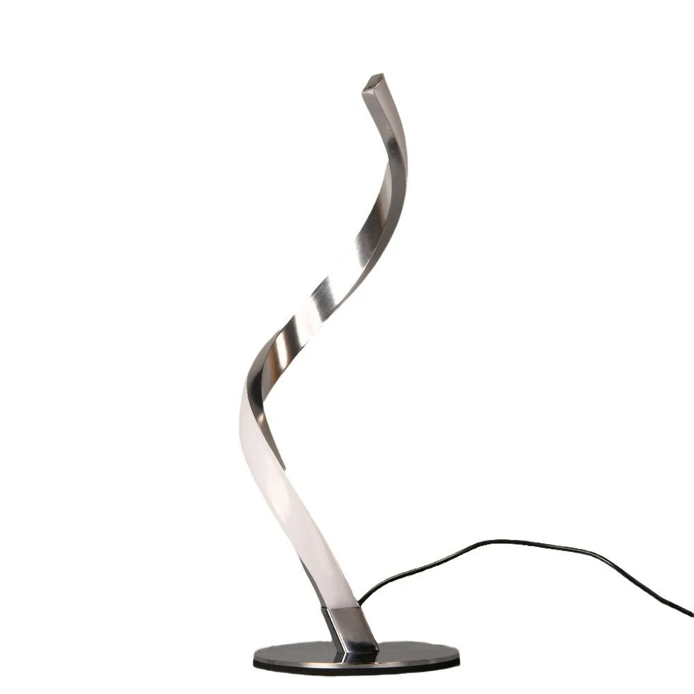 Luminária de Mesa Espiral Minimalista Luxo – Atmosfera para Sala e Quarto