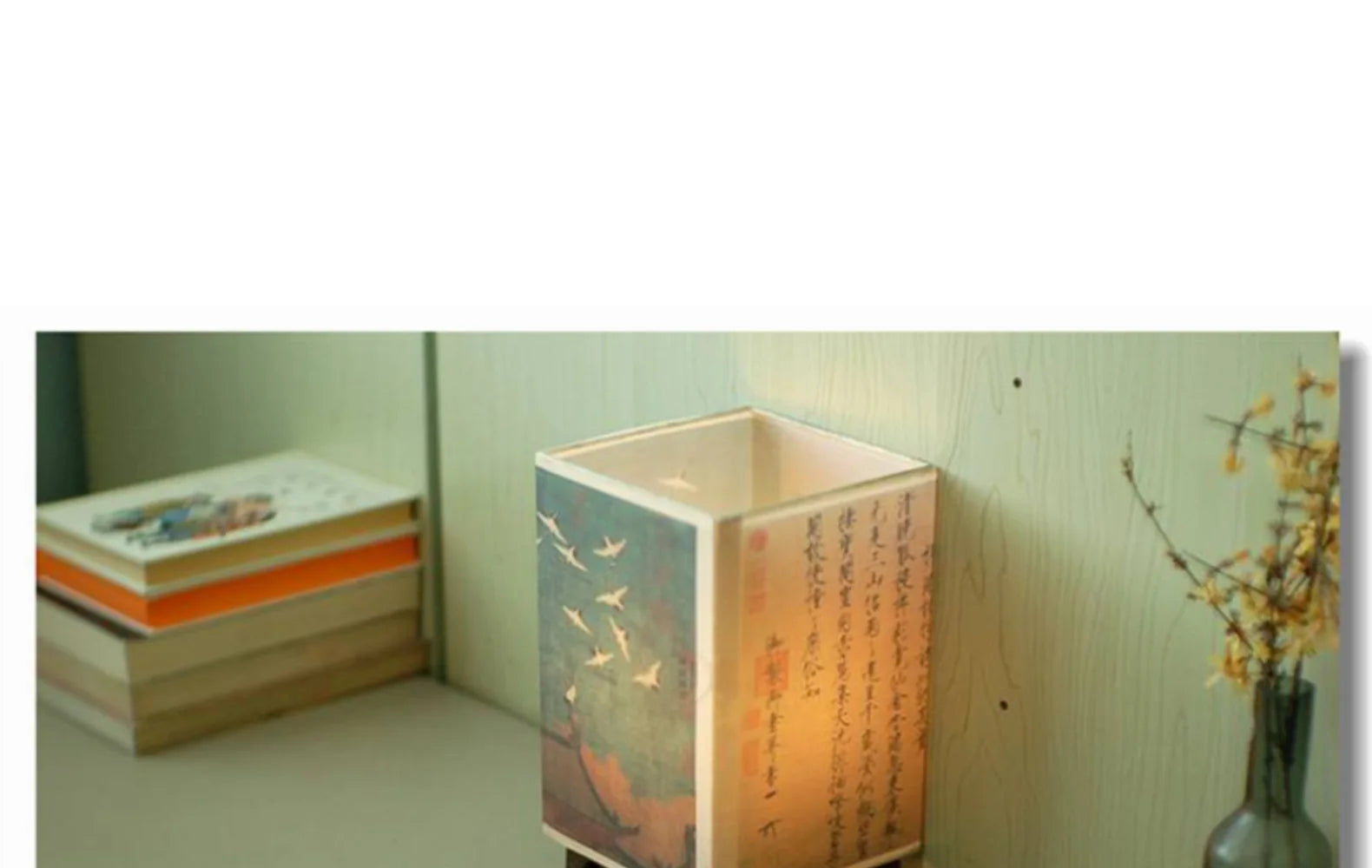 Luminária Madeira Maçiça Quadrada LED Zen Chinesa Dimmer