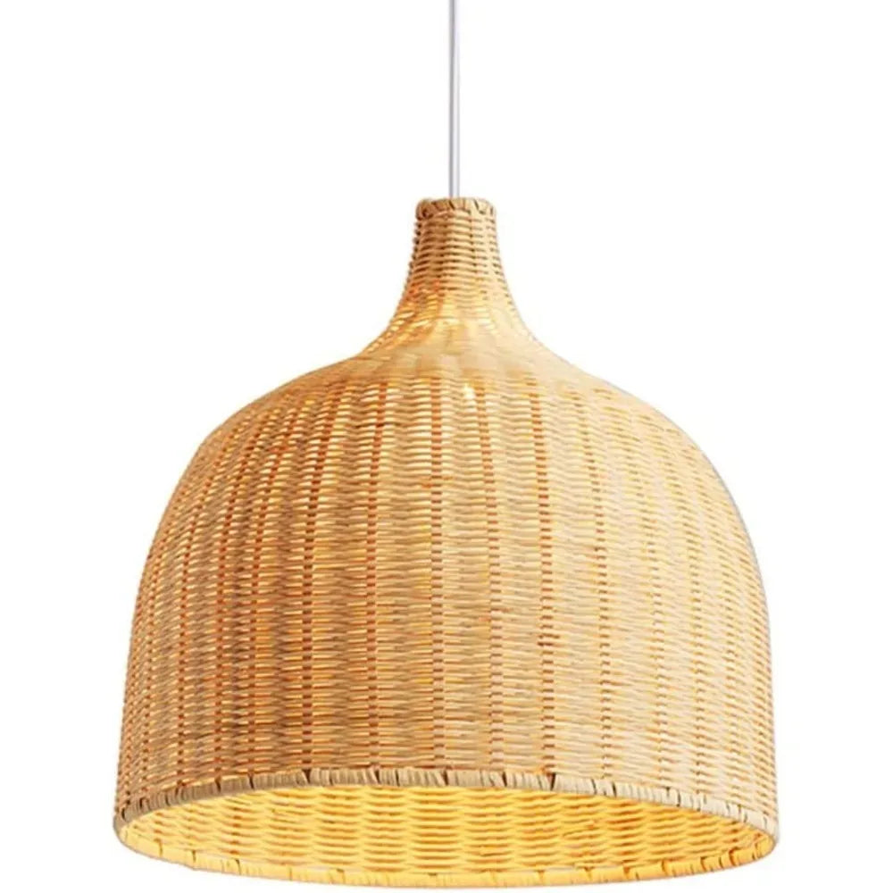 Pendente Artesanal de Bambu Natural Boho Rústico