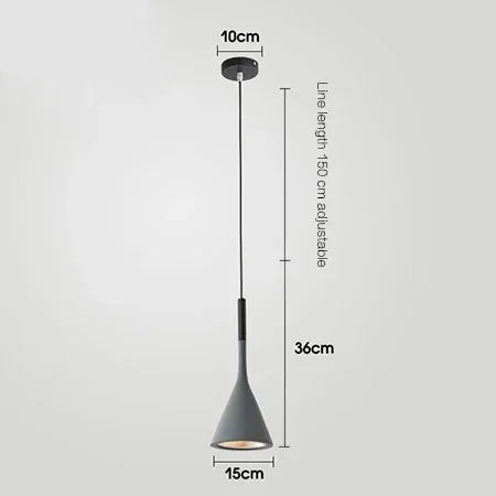 Pendente LED E27 Preto e Branco