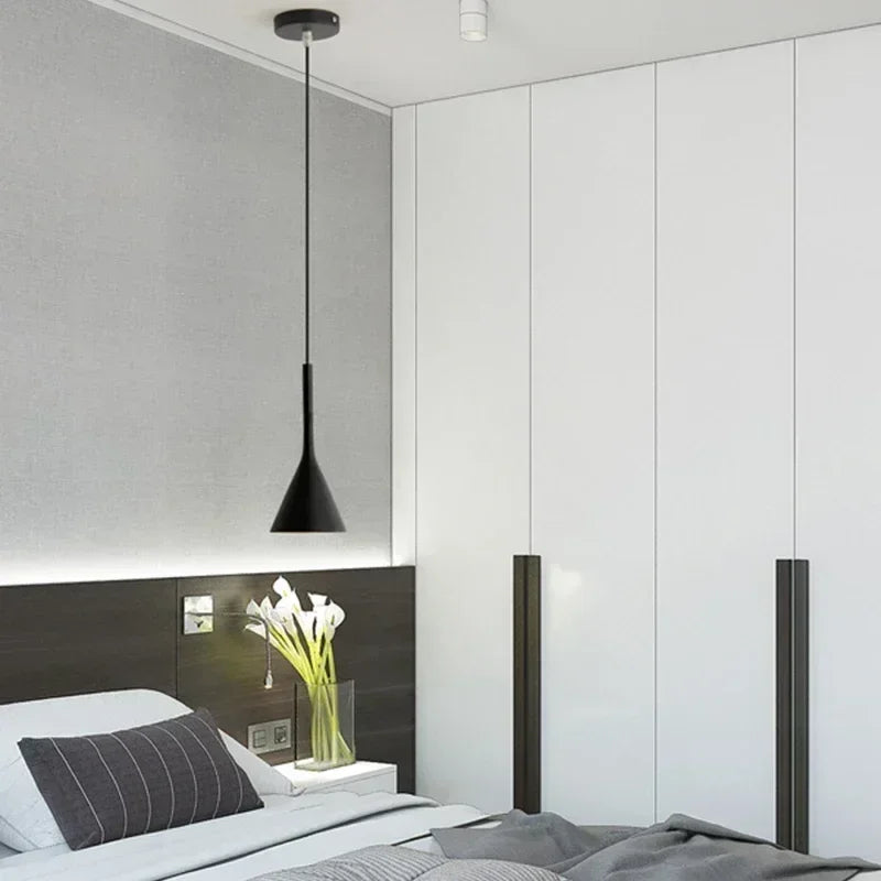 Pendente LED E27 Preto e Branco
