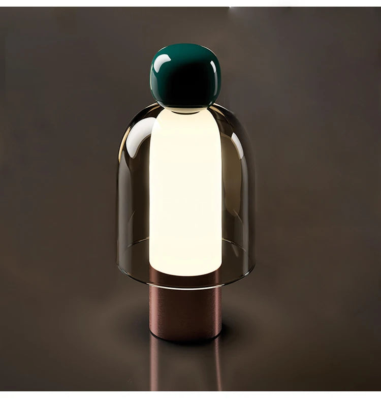 Luminária Vidro LED USB Decorativa Sala Quarto Minimalista