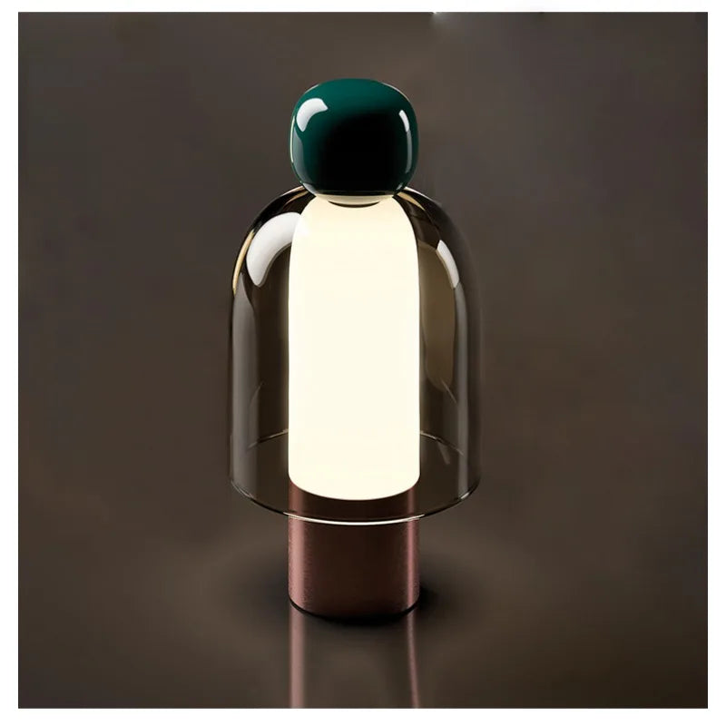 Luminária Vidro LED USB Decorativa Sala Quarto Minimalista