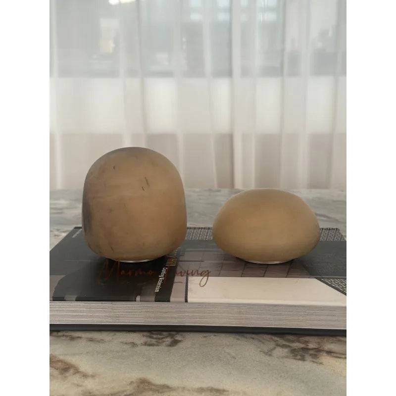 Luminária de Mesa em Mármore Natural Recarregável – Sala e Quarto de Luxo