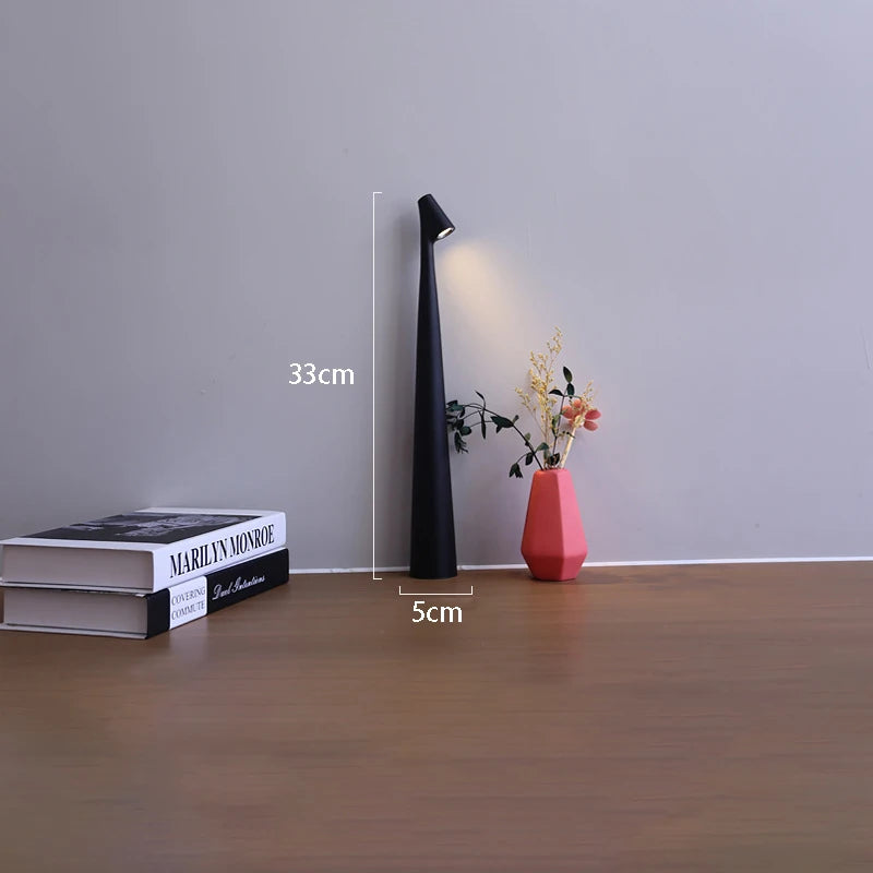 Luminária de Mesa LED Touch USB Minimalista – Atmosfera para Cabeceira