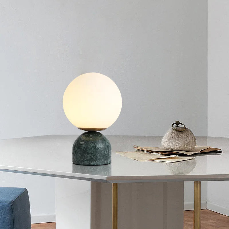 Luminária de Mesa Nórdica Vidro Personalizada – Quarto, Cabeceira e Escritório