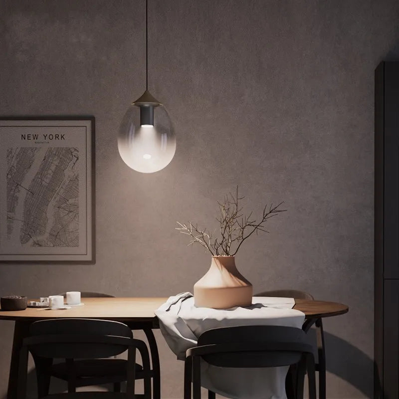 Pendente Minimalista Estilo Italiano em Vidro