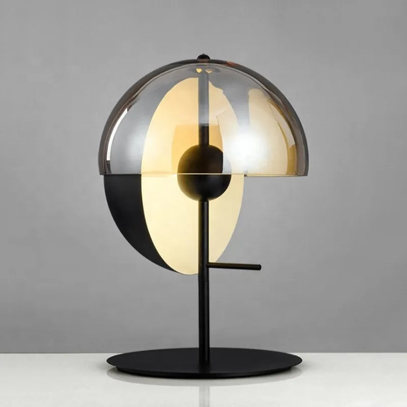 Luminaria de Mesa Avmaela - Vidro Texturizado - home office escultural