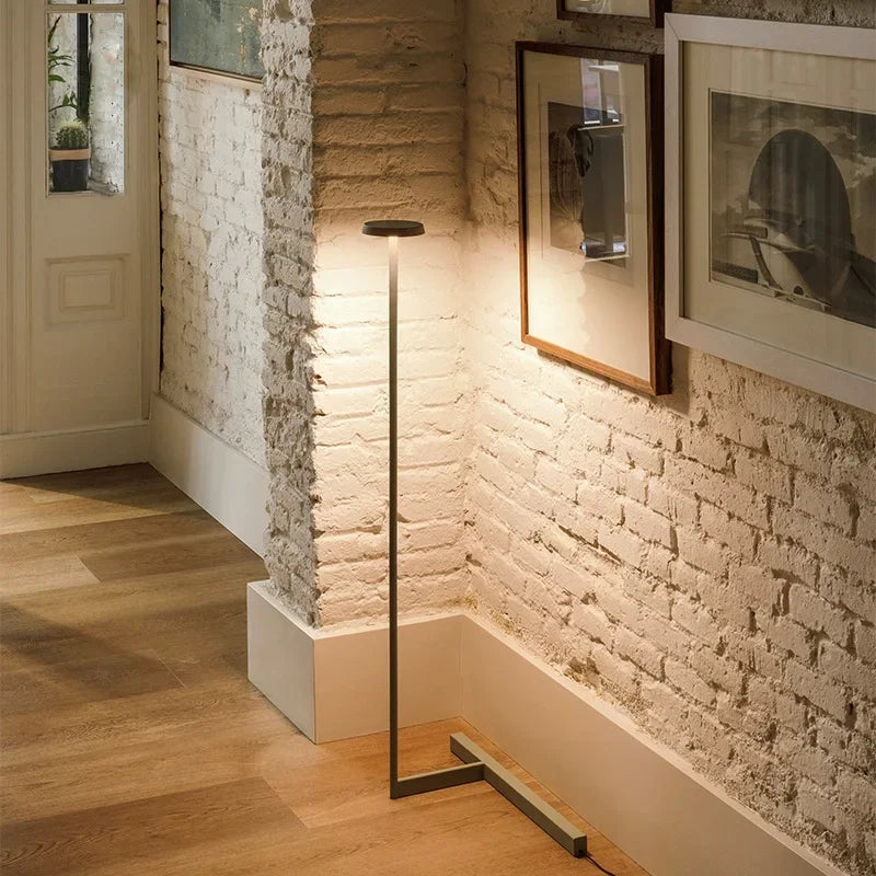 Luminária de Chão Minimalista LED Designer – Para Canto de Sala e Quarto