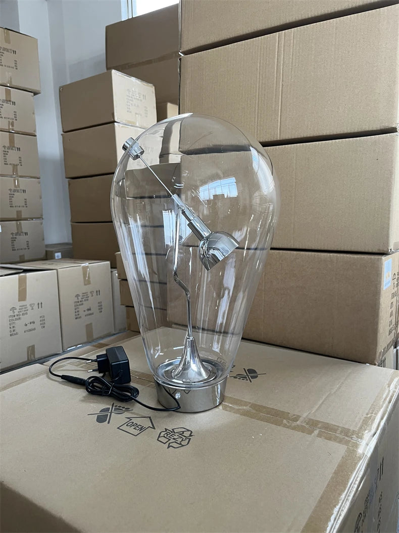 Luminária Italiana Vintage Vidro Rotativo Dimmer Mesa