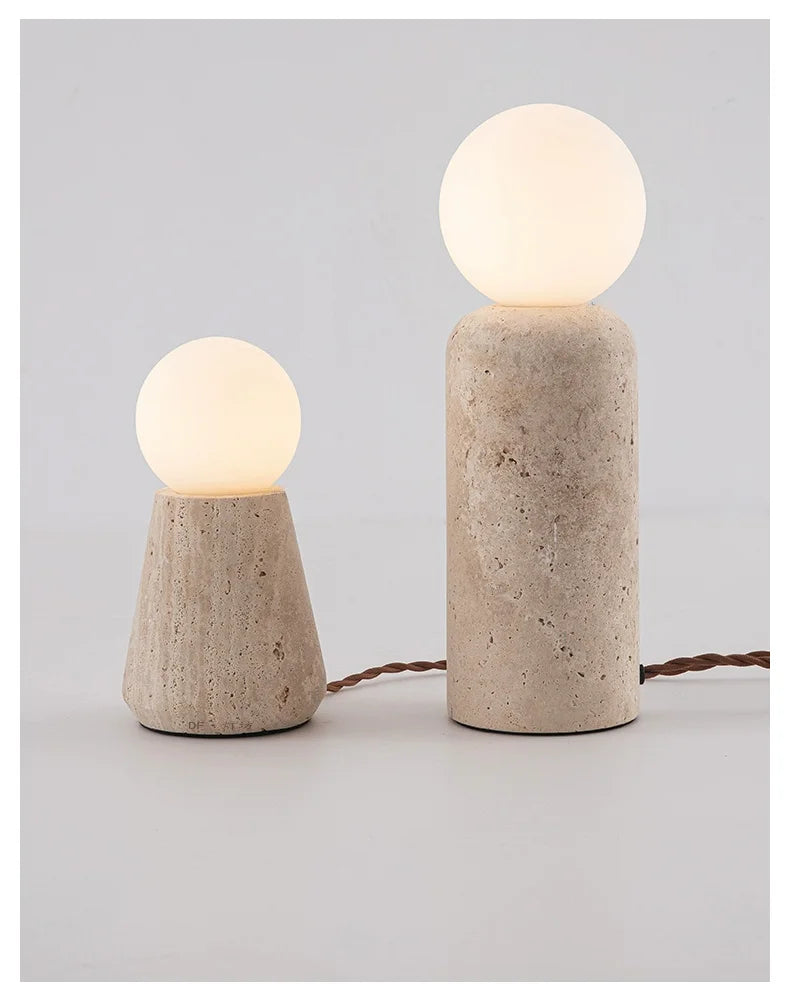 Luminária de Mesa Pedra Retrô Criativa – Decoração para Quarto e Sala