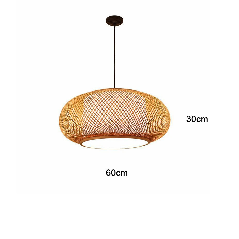 Lustre Artesanal em Bambu Trançado E27