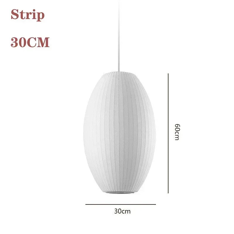 Pendente Lanterna de Tecido Branco LED